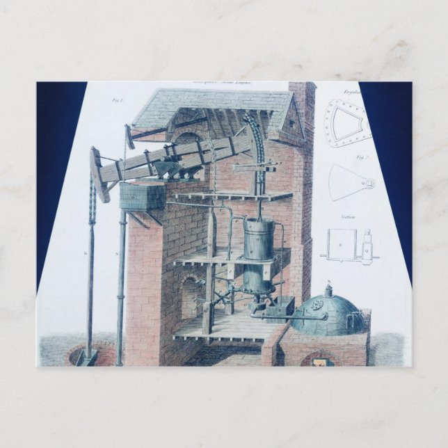 Postal Motor de vapor atmosférico (Anverso)