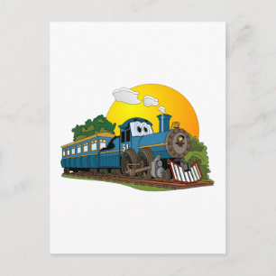 Postal Motor de vapor del Personalizado azul del acompaña