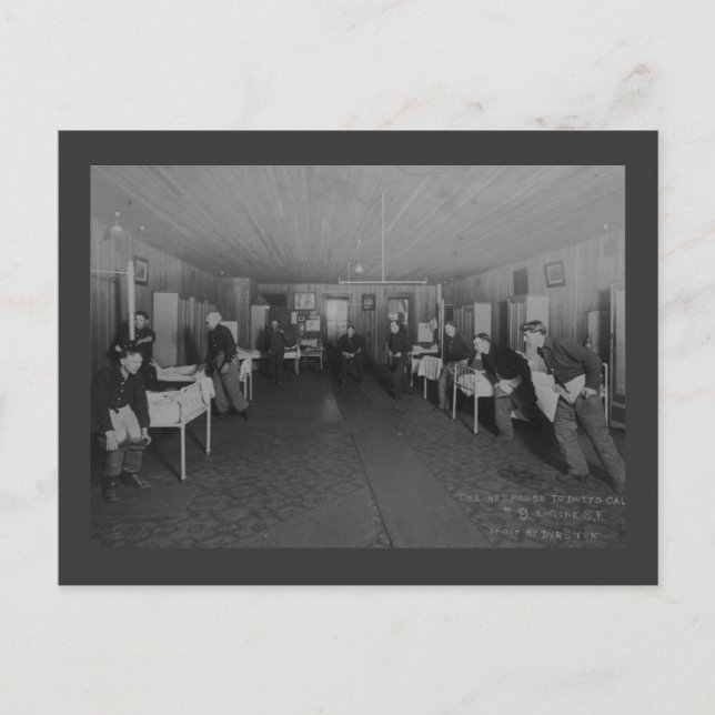 Postal Motor del Departamento de Bomberos de San Francisc (Anverso)