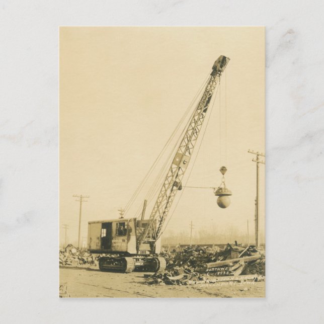 Postal MOTOR OPERATIVO DE grúa y pala noroeste 27 (Anverso)