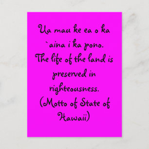 Postal Motto de Hawái