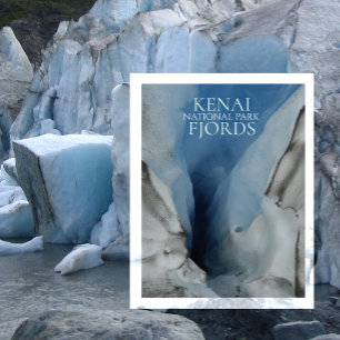 Postal Moulin del glaciar Exit, parque nacional Kenai Fjo