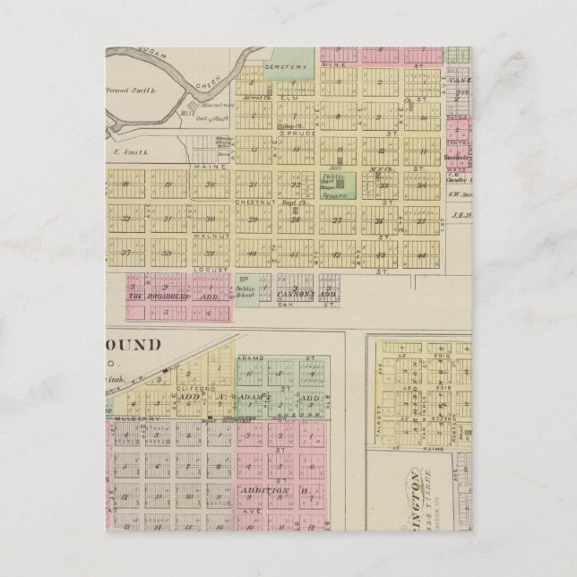 Postal Mound City, Blue Mound y Arrington, Kansas (Anverso)