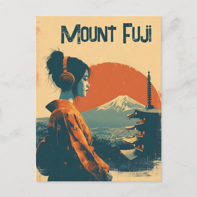 Postal Mount Fuji vintage (Anverso)