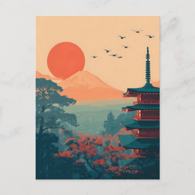 Postal Mount Fuji vintage (Anverso)