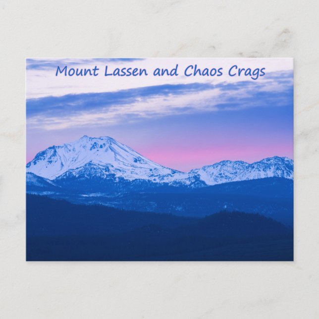 Postal Mount Lassen Y Chaos Crags (Anverso)