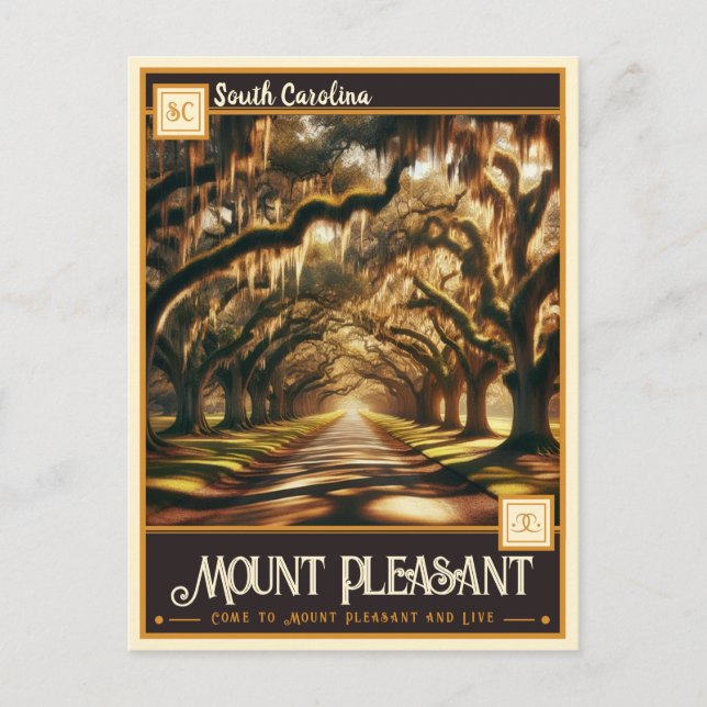 Postal Mount Pleasant, Carolina del Sur | Vintage (Anverso)