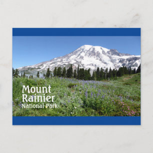 Postal Mount Rainier N.P. con texto