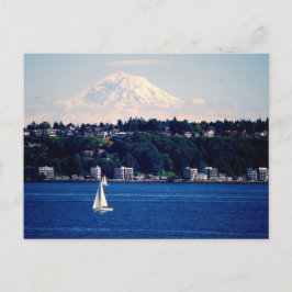 Postal Mount Rainier visto desde Puget Sound