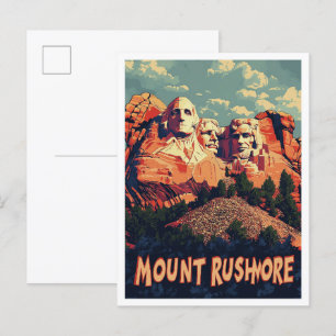 Postal Mount Rushmore Keystone South Dakota EE.UU. Viajes