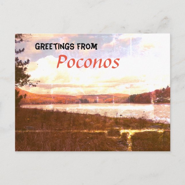 Postal Mountain Lake - Pocono Mountains Postcard (Anverso)