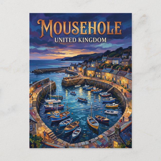 Postal Mousehole Reino Unido (Anverso)
