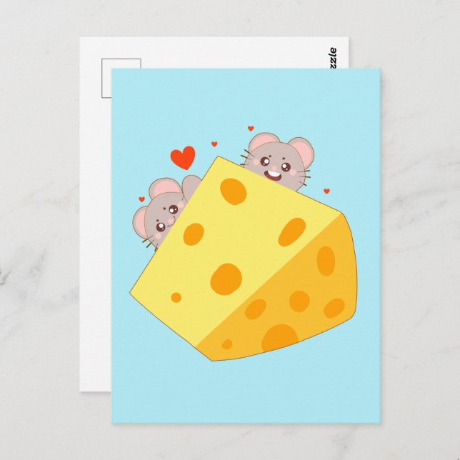 Postal Mouses Y Queso (Anverso / Reverso)