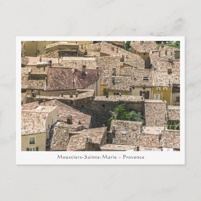 Postal Moustiers Sainte Marie (Anverso)