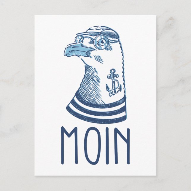 Postal Möve Moin Anker / Norddeutschland (Anverso)