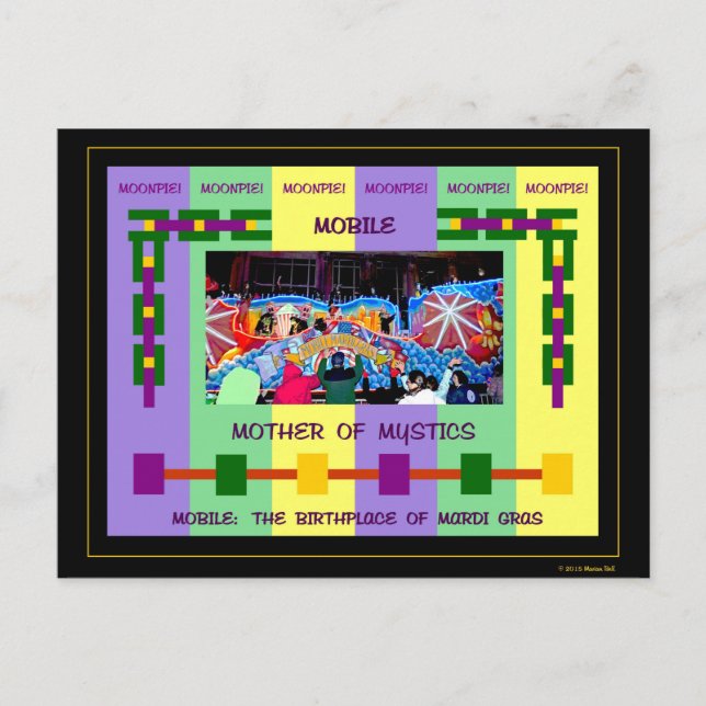 Postal Móvil: El lugar de nacimiento del Mardi Gras (Anverso)