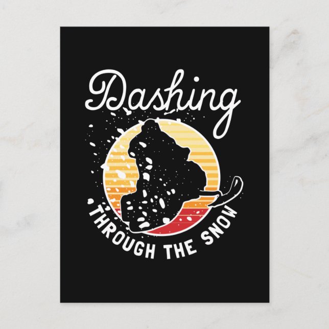 Postal Movilización De Nieve - Arrojando La Nieve (Anverso)