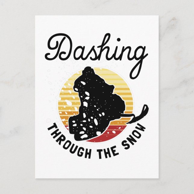 Postal Movilización De Nieve - Arrojando La Nieve (Anverso)