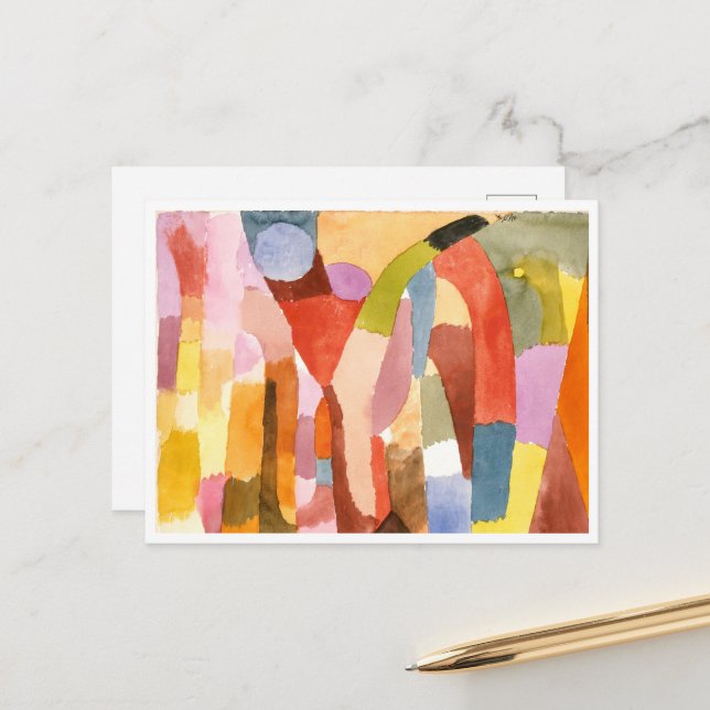 Postal Movimiento de cámaras abovedadas, Paul Klee (Anverso/Reverso In Situ)