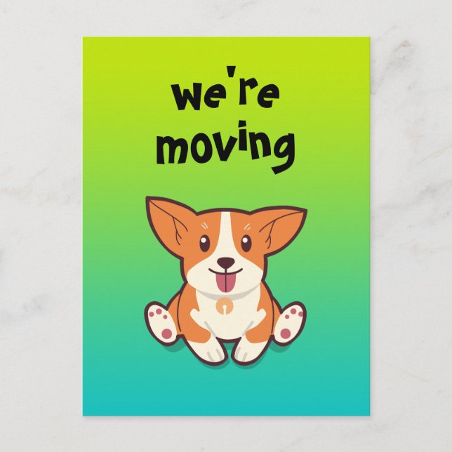 Postal movimiento de corgi (Anverso)