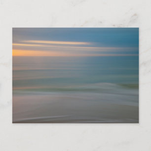 Postal Movimiento de Playa Desenfocado Abstracto   Florid