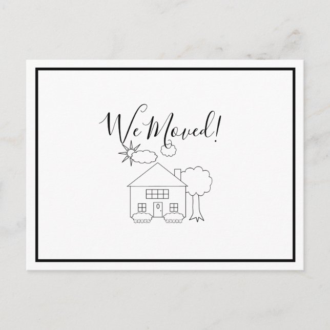 Postal Movimos el anuncio de cambio de dirección (Anverso)