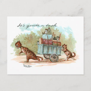 Postal Moving House Louis Wain