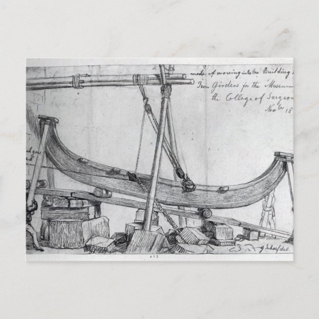 Postal Moving Iron Girders usó la construcción de Hunteri (Anverso)