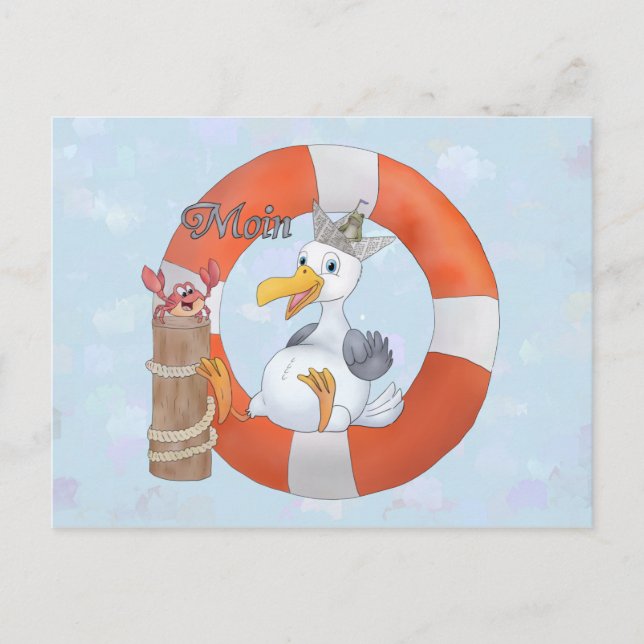 Postal Möwe im Ring (Anverso)