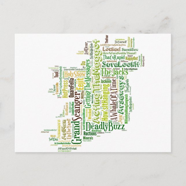 Postal Mpa irlandés del argot (Anverso)