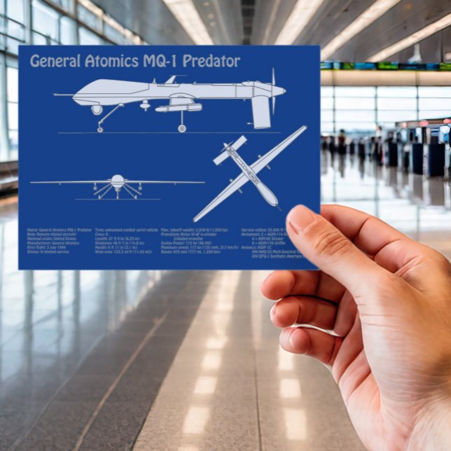 Postal MQ-1 Depredador UAV- Plano aéreo ABD (Subido por el creador)