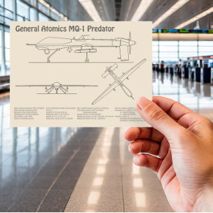 Postal MQ-1 Predator UAV - Plano de diseño de avión SD