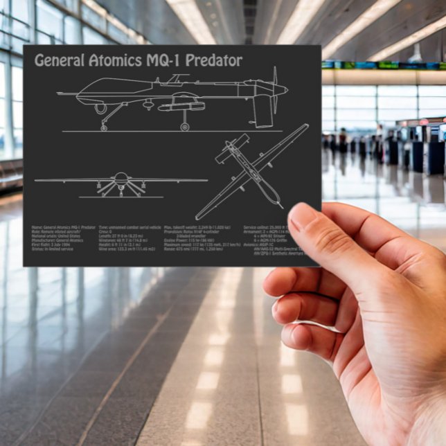 Postal MQ-1 Predator UAV- Plano de Plano Aéreo PD (Subido por el creador)