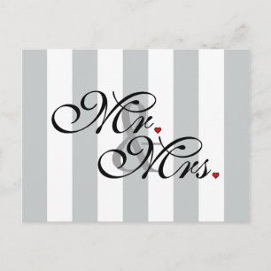 Postal Mr. and Mrs. Click to Personalizar Color Stripes