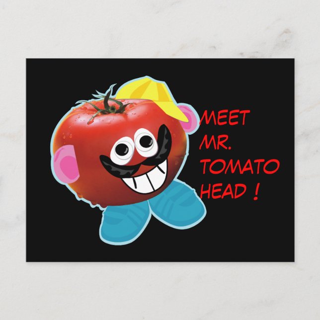 Postal Mr. Tomato head parodia humorística Postcard (Anverso)
