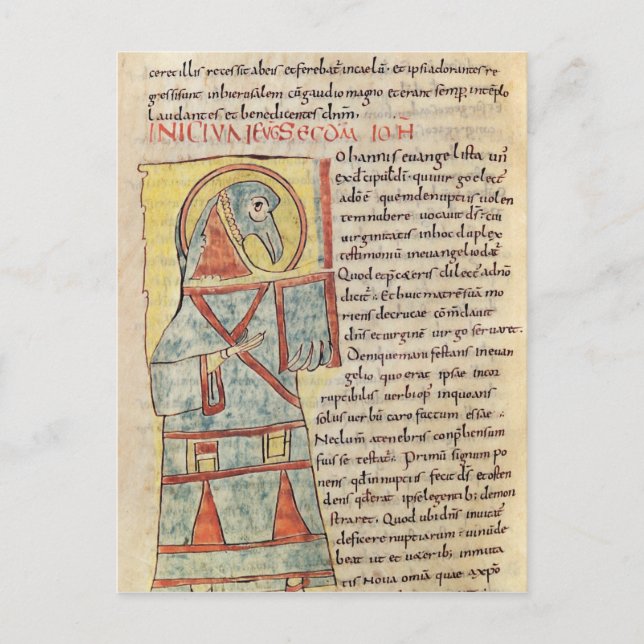 Postal Ms 8 f.95v St. John the Evangelist (Anverso)