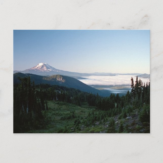 Postal Mt Adams de la zona silvestre de las rocas de cabr (Anverso)