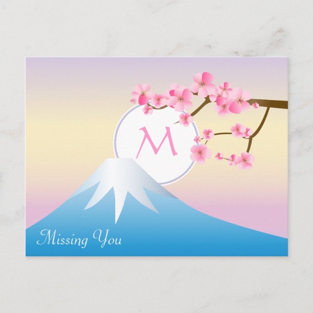 Postal Mt Fuji florece la primavera japonesa Umenohana (Anverso)