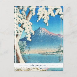 Postal Mt Fuji tras la nieve Hasui Kawase