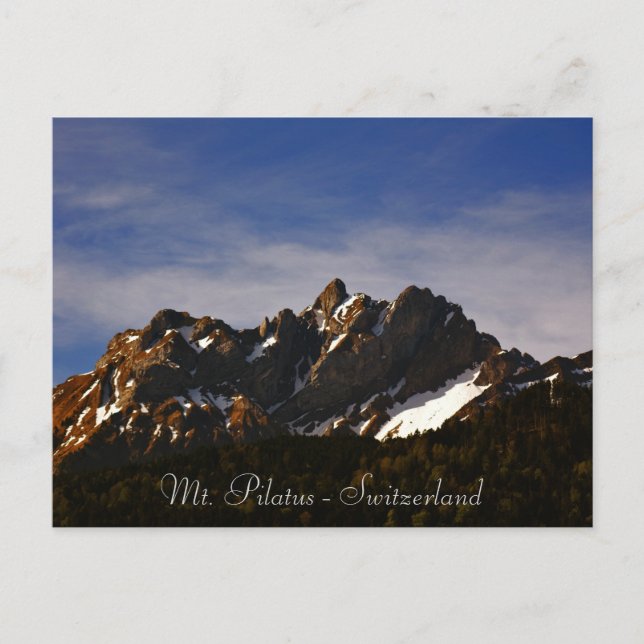 Postal Mt. Pilatus in lucerne switzerland photo postcard  (Anverso)
