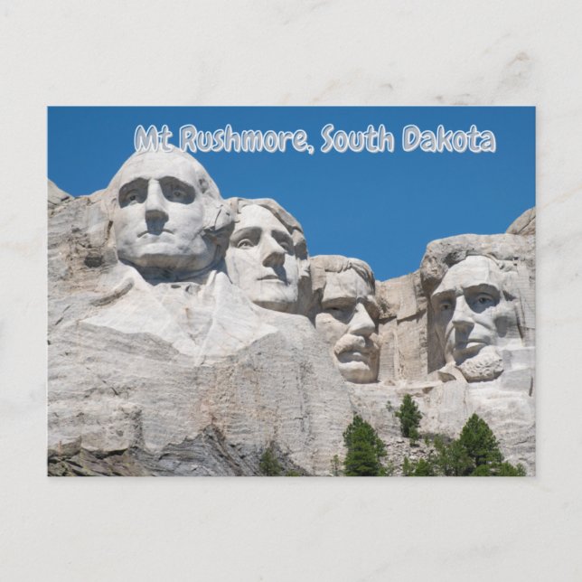 Postal Mt Rushmore, Dakota del Sur - Postcard (Anverso)