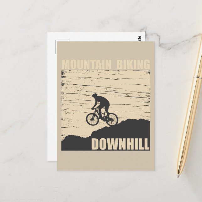 Postal MTB Downhill Bicicleta de Montaña (Anverso/Reverso In Situ)