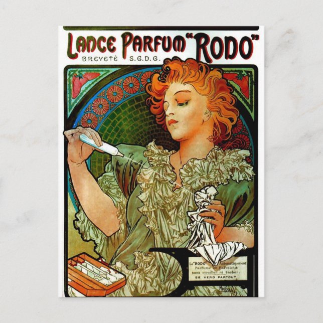 Postal Mucha Lance Parfum Rodo (Anverso)