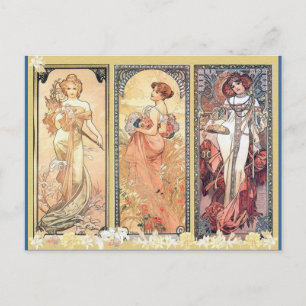 Postal Mucha ~ Panel de tres