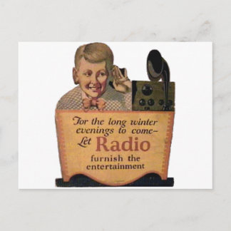 Postal Muchacho de radio