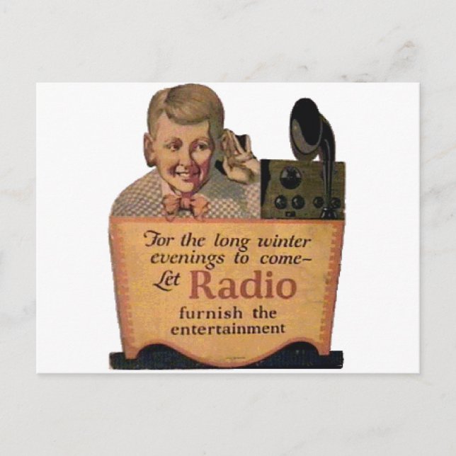 Postal Muchacho de radio (Anverso)