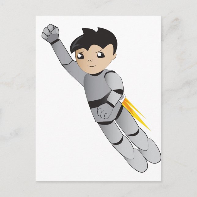 Postal Muchacho del robot (Anverso)