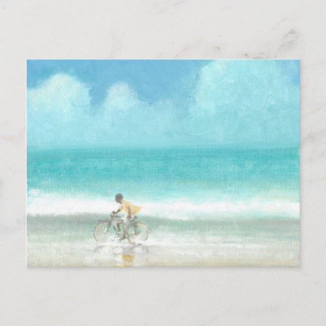 Postal Muchacho en la bicicleta 3 (Anverso)