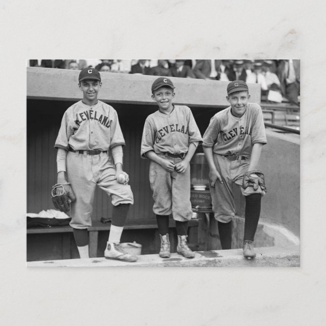 Postal Muchachos de bola de Cleveland, 1922 (Anverso)