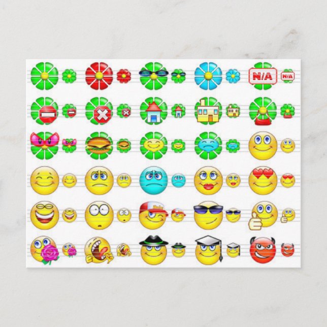 Postal muchas caras (Anverso)